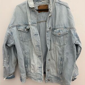 Light Blue Distressed Denim Jacket